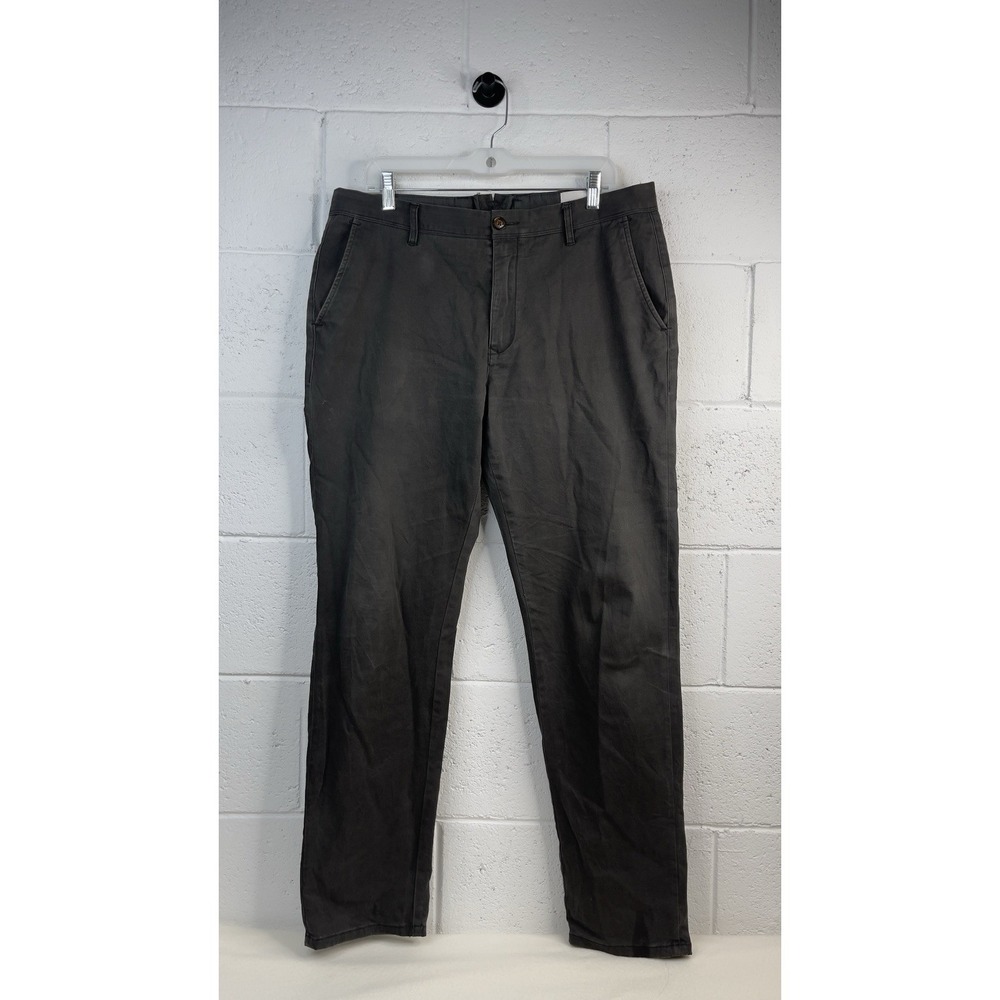 Mott & Bow Chino Pants Mens 35x31 Dark‎  Gray Charles Twill Stretch Casual